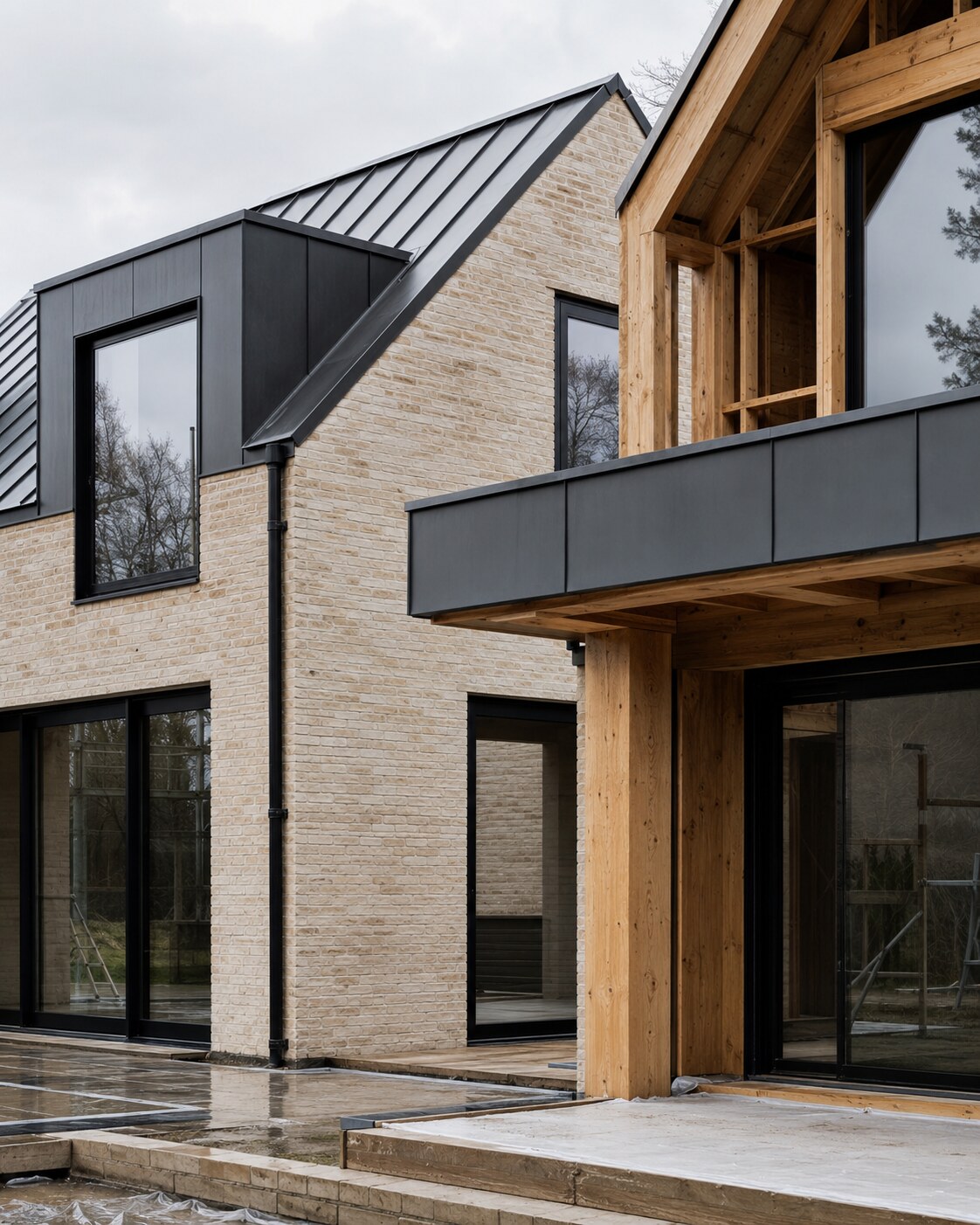 Residential construction detail in progress
